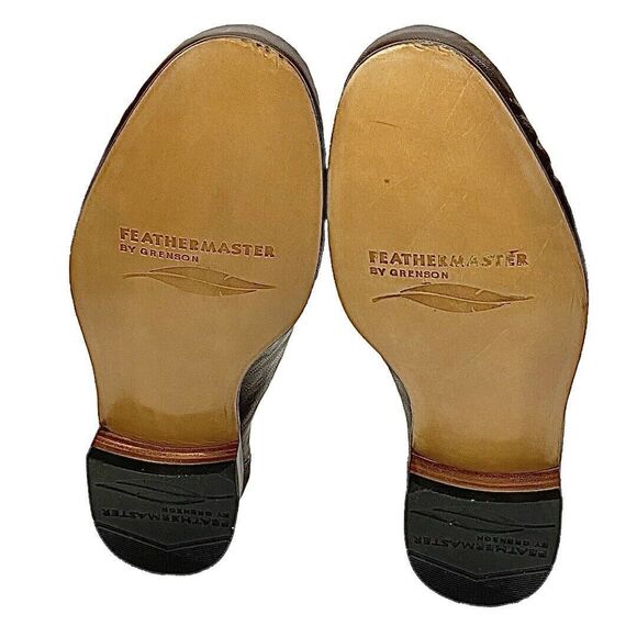 Grenson Baxter Mens Loafers Brown Leather Feathermaster UK 8.5 US 9.5 England main image 5